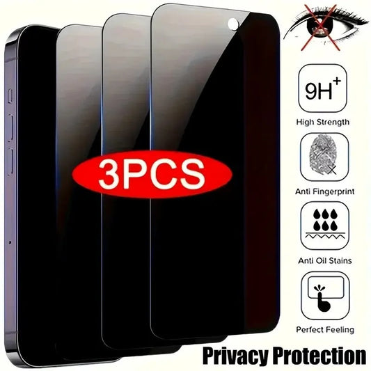 3pcs Full Cover Privacy Protection Screen Protector For IPhone